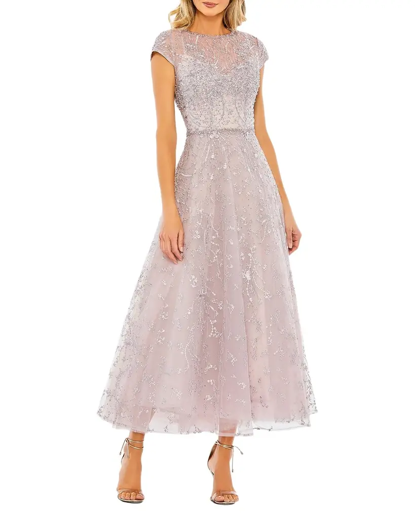 Embellished A-Line Midi Dress Embellished A-Line Midi Dress