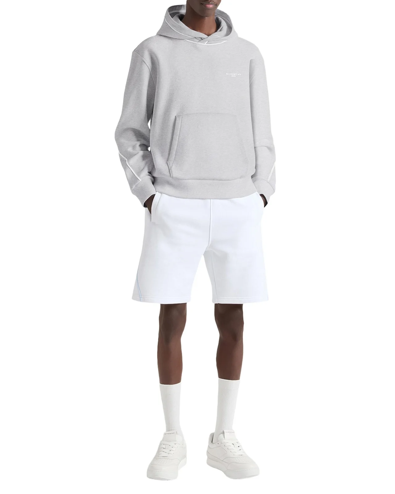 Men's Couture Seam Cotton Hoodie Men's Couture Seam Cotton Hoodie