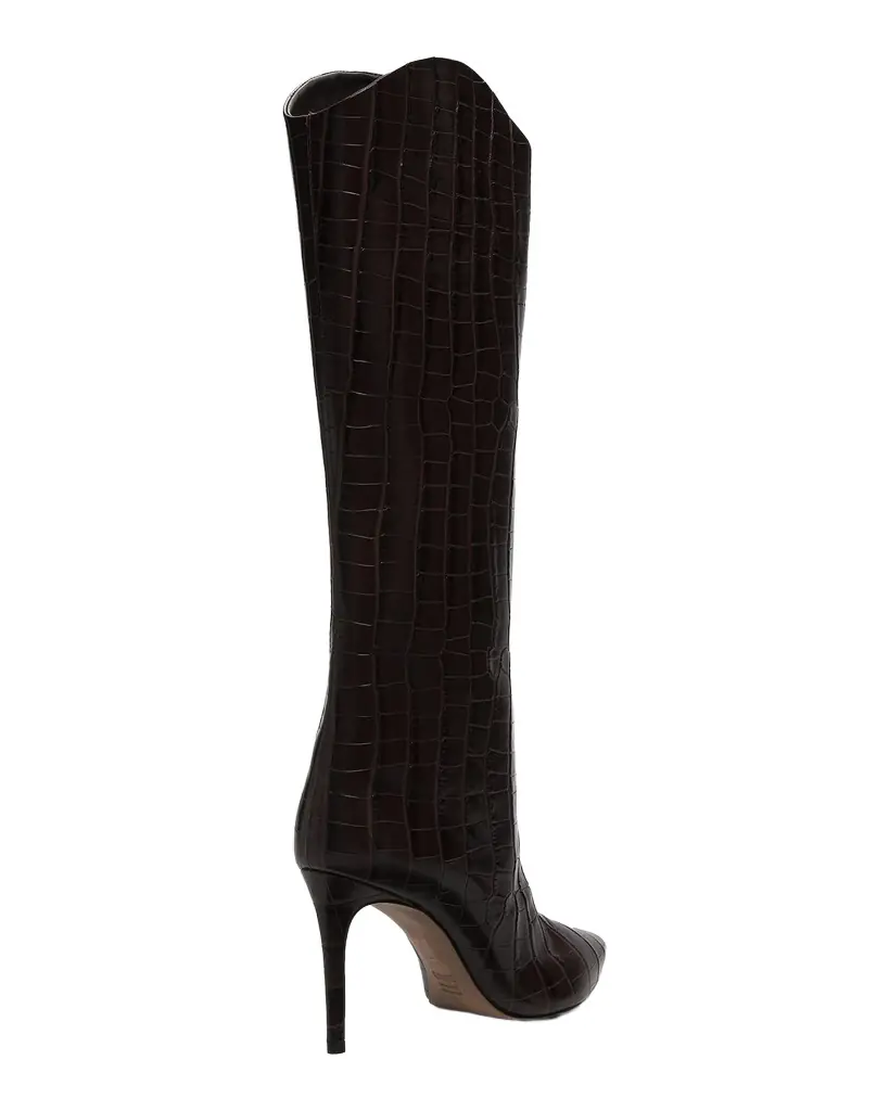 Schutz 90mm Maryana Croc-Printed Leather Knee-High Boots | Image 1 Schutz 90mm Maryana Croc-Printed Leather Knee-High Boots | Image 1