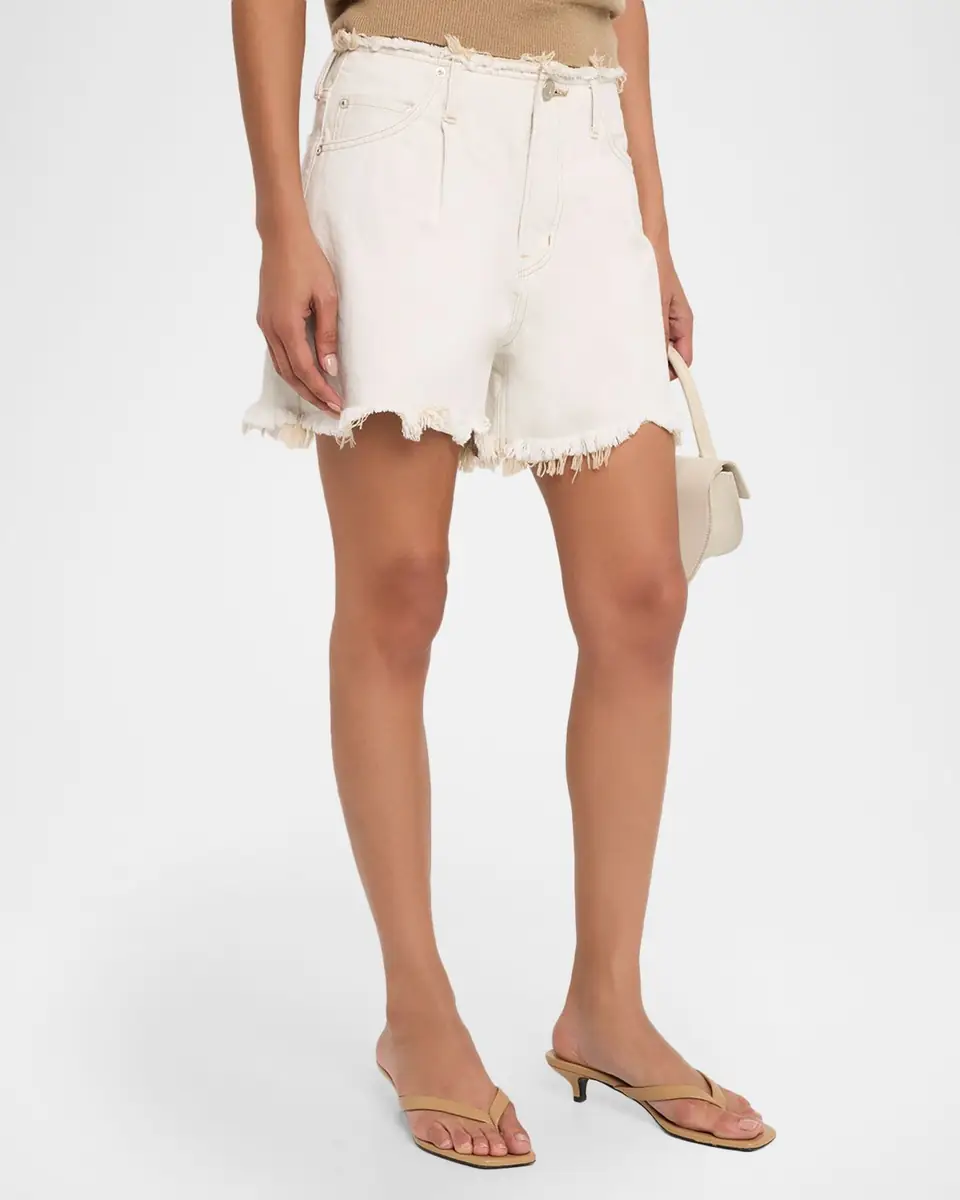 Moussy Vintage Ludlow Frayed Denim Shorts | Thumbnail 3
