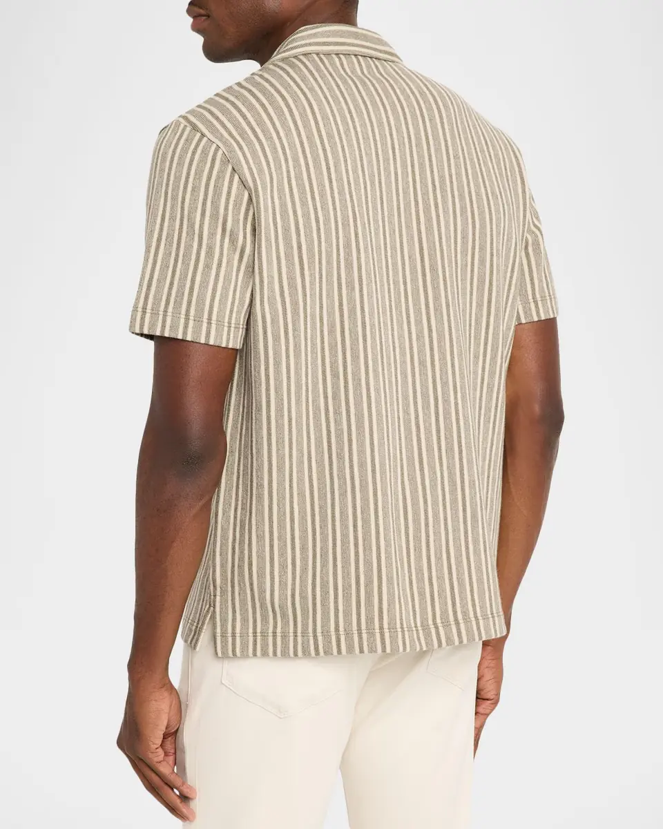 Vince Men's Cabana Stripe Short-Sleeve Shirt | Thumbnail 2 Vince Men's Cabana Stripe Short-Sleeve Shirt | Thumbnail 2
