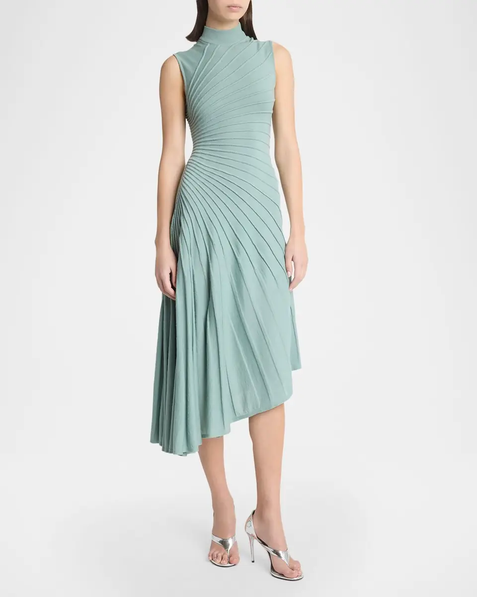Alaïa Mock-Neck Sculpting Wool Dress | Thumbnail 3 Alaïa Mock-Neck Sculpting Wool Dress | Thumbnail 3