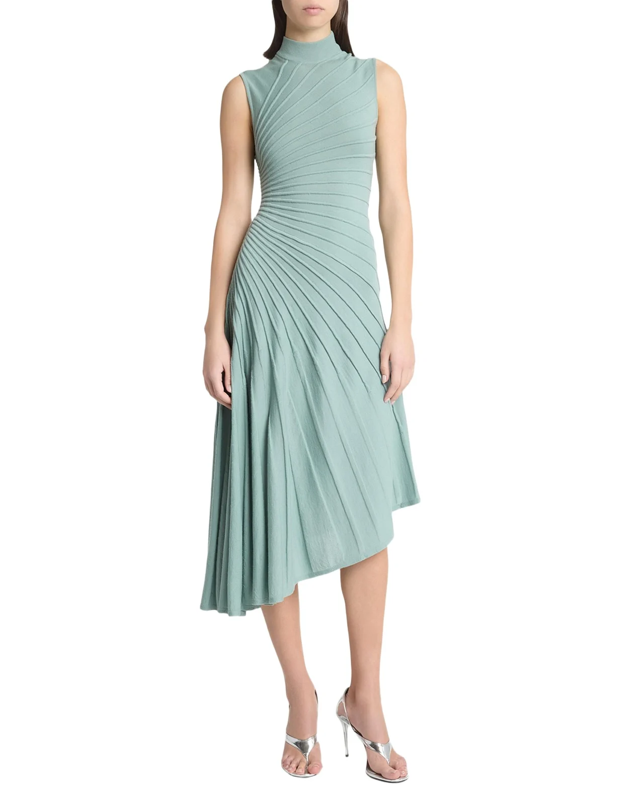 Mock-Neck Sculpting Wool Dress Mock-Neck Sculpting Wool Dress