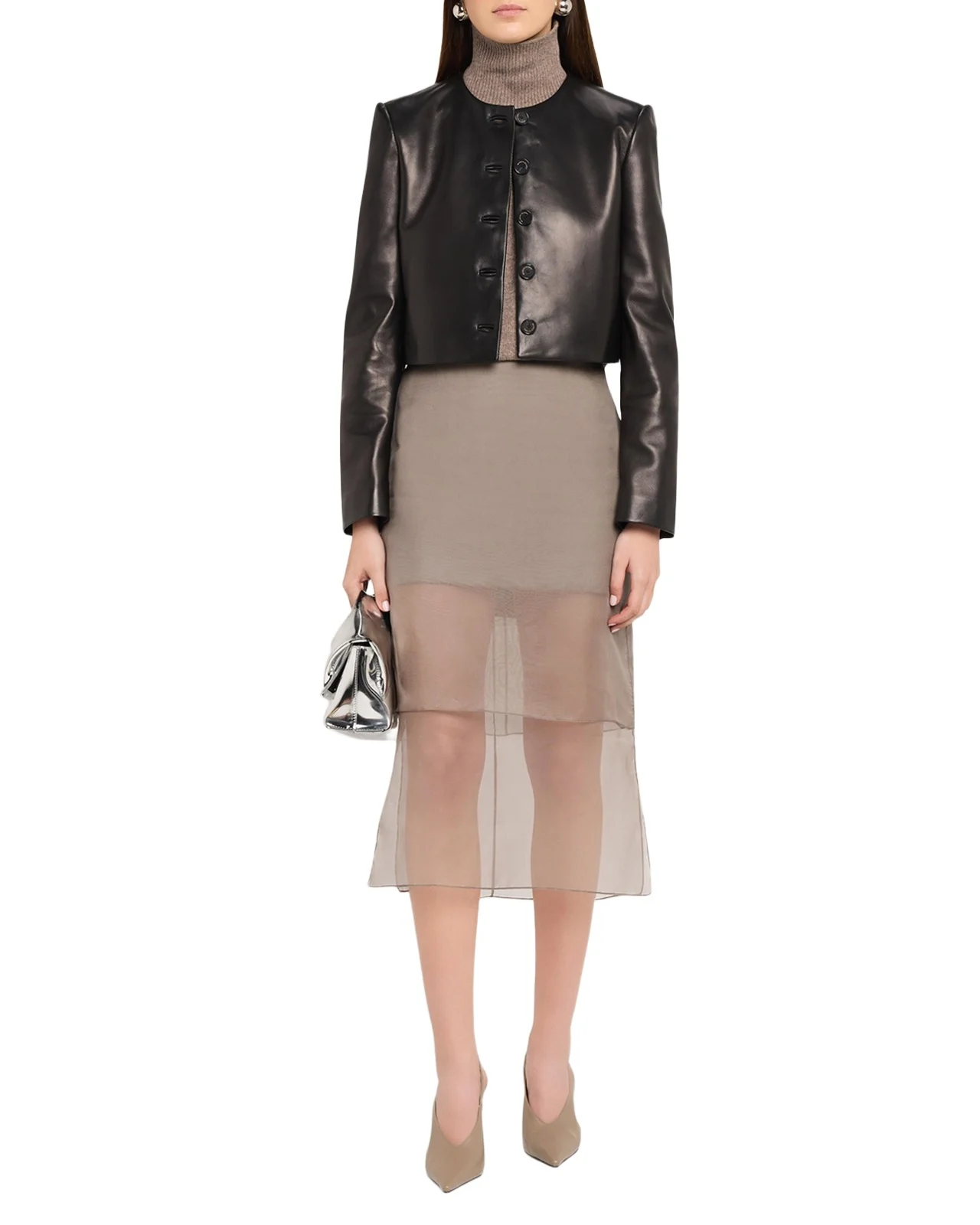 Ryder Leather Cropped Box Jacket Ryder Leather Cropped Box Jacket