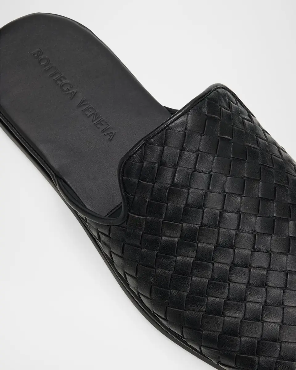 Bottega Veneta Men's Intrecciato Nappa Leather Slippers | Thumbnail 5 Bottega Veneta Men's Intrecciato Nappa Leather Slippers | Thumbnail 5