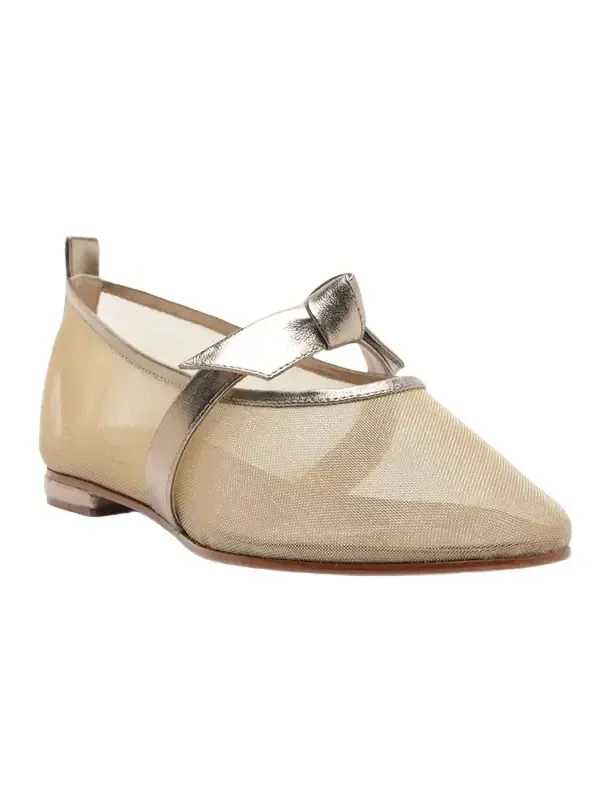 Clarita Metallic Mesh Ballerina Flats