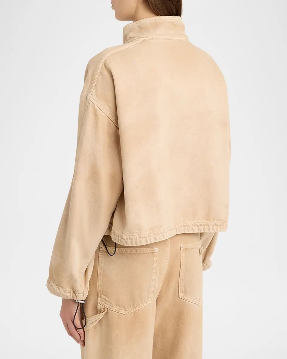 AMIRI Logo-Embroidered Denim Track Jacket | Thumbnail 2