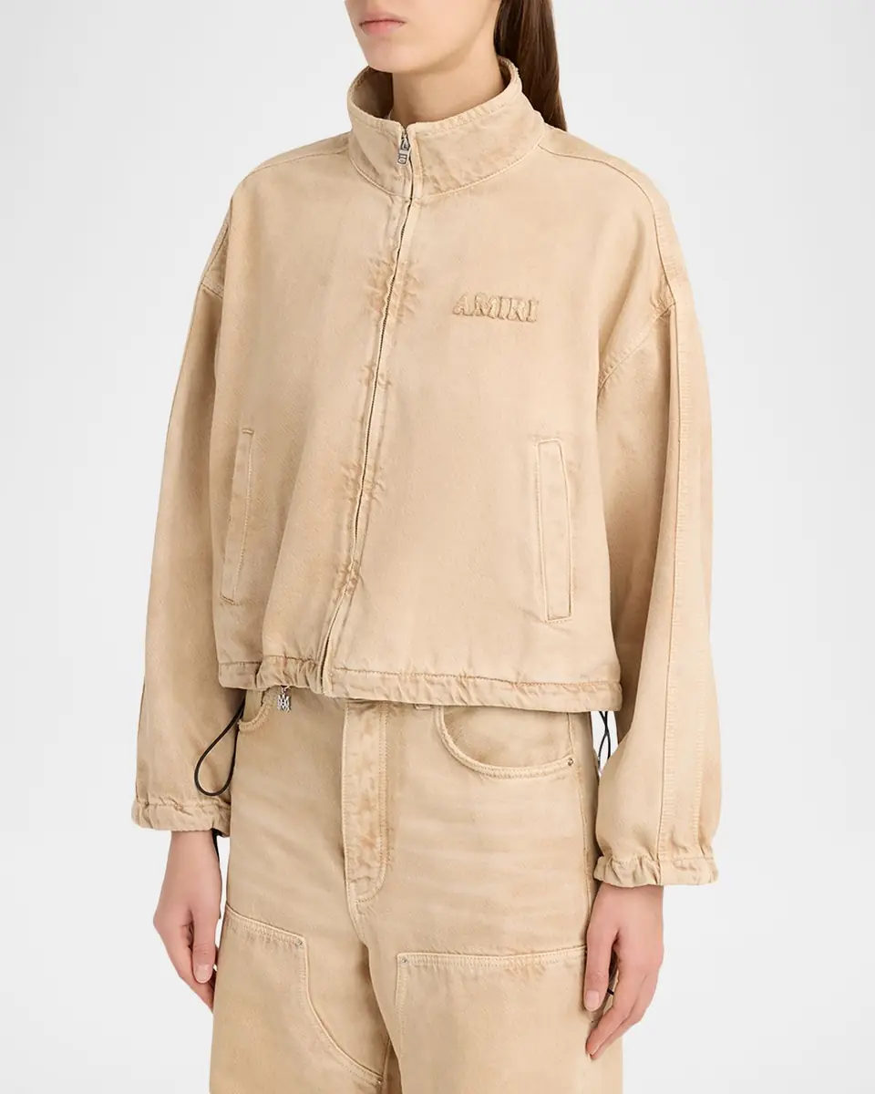 AMIRI Logo-Embroidered Denim Track Jacket | Thumbnail 3