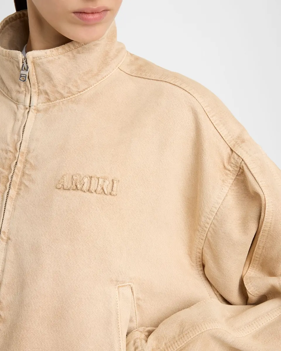 AMIRI Logo-Embroidered Denim Track Jacket | Thumbnail 4