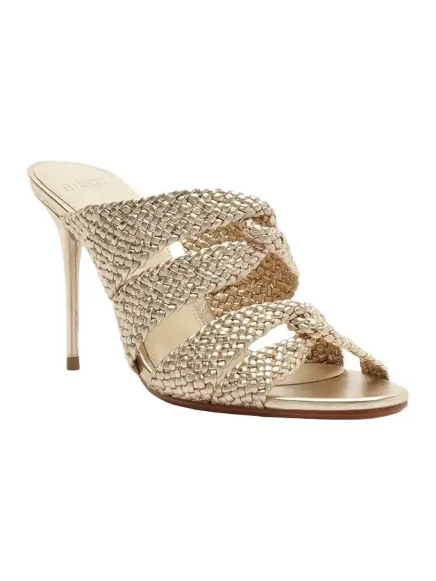 85mm Sabrina Metallic Open-Toe Mules 85mm Sabrina Metallic Open-Toe Mules