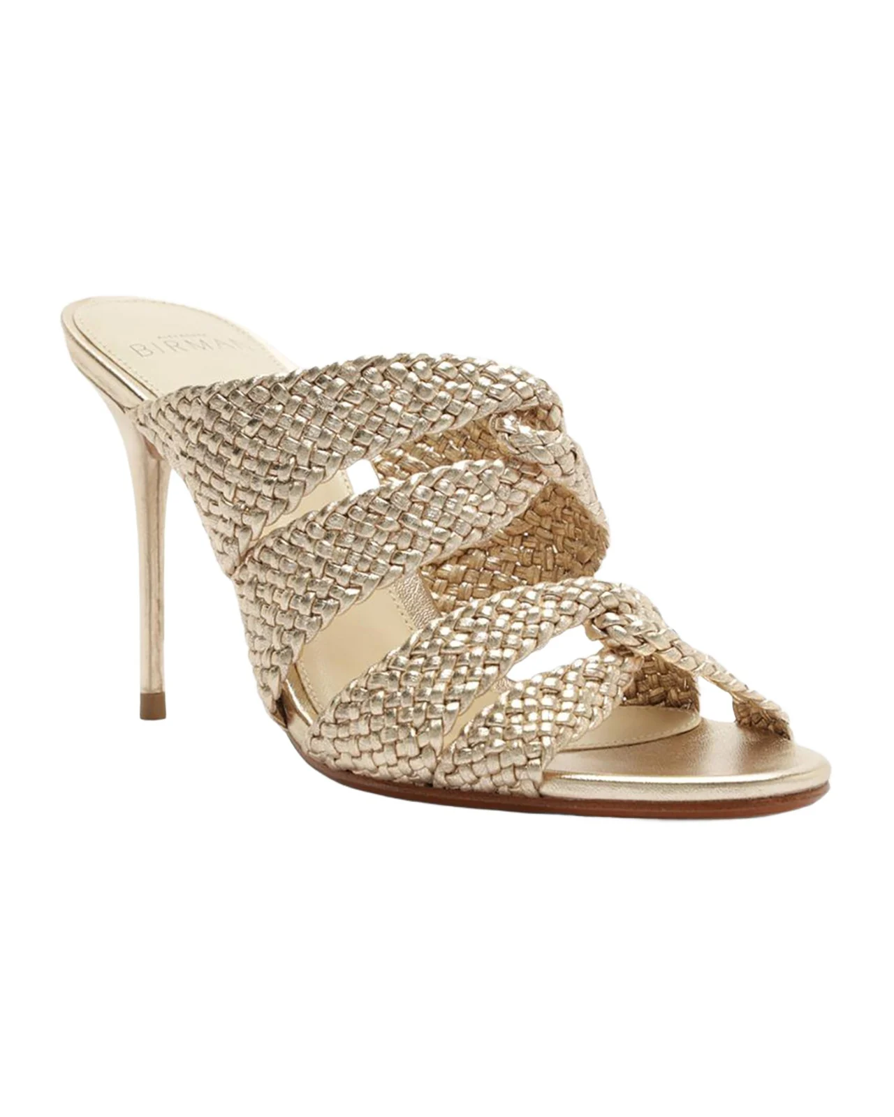 85mm Sabrina Metallic Open-Toe Mules