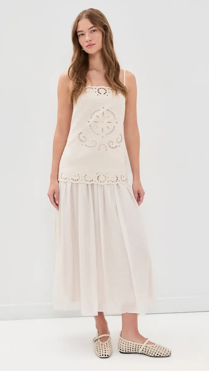 Moon River Spaghetti Strap Tube Top Midi Dress | Thumbnail 2 Moon River Spaghetti Strap Tube Top Midi Dress | Thumbnail 2
