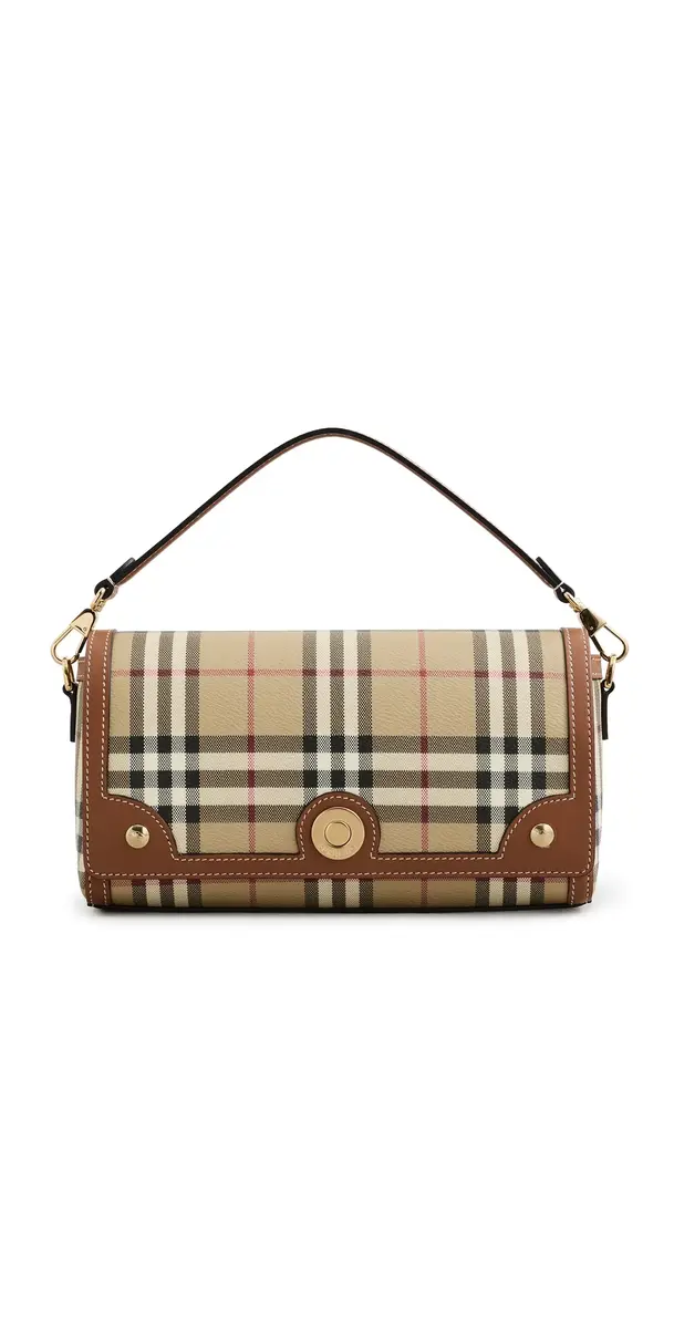 Burberry Small Note Bag Vintage Check/Briar Brown | Image 1 Burberry Small Note Bag Vintage Check/Briar Brown | Image 1