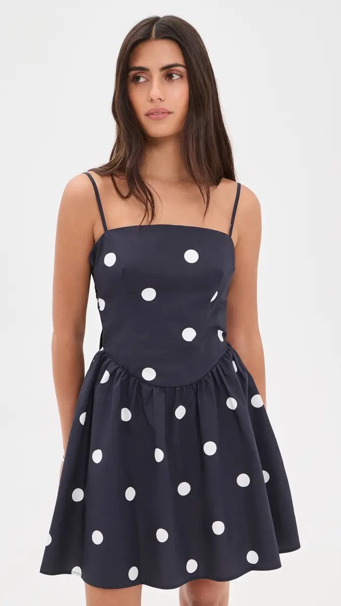 susana monaco Polka-Dot Poplin Mini Dress | Thumbnail 3