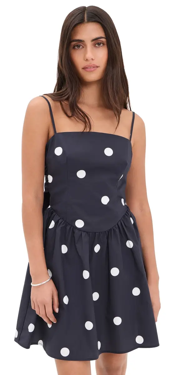 Susana Monaco Polka-Dot Poplin Mini Dress idnight/Sugar | Image 1 Susana Monaco Polka-Dot Poplin Mini Dress idnight/Sugar | Image 1