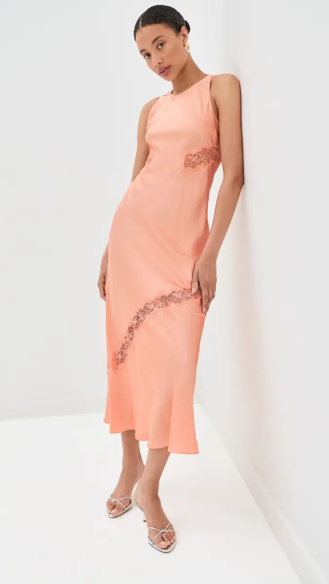 Sablyn Isadora High Neck Silk Dress with Lace | Thumbnail 5 Sablyn Isadora High Neck Silk Dress with Lace | Thumbnail 5