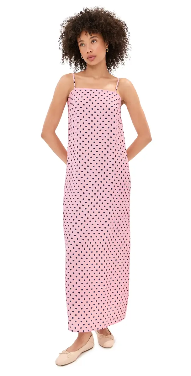 LE BOP Hailey Maxi Dress Pink Dot | Image 1 LE BOP Hailey Maxi Dress Pink Dot | Image 1