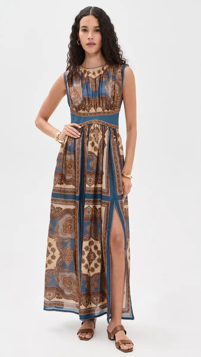 Zimmermann Mahon Waisted Silk Maxi Dress | Thumbnail 2
