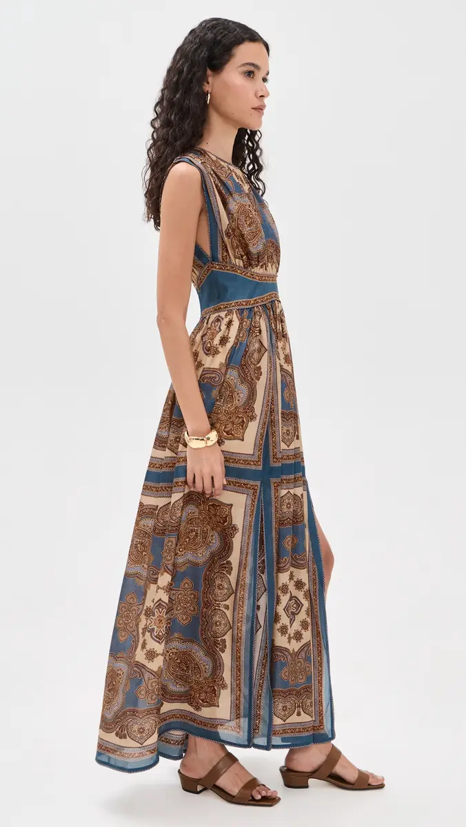 Zimmermann Mahon Waisted Silk Maxi Dress | Thumbnail 4