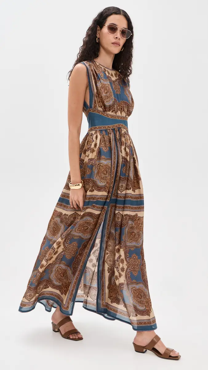 Zimmermann Mahon Waisted Silk Maxi Dress | Thumbnail 5