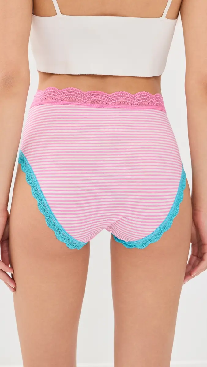 Stripe & Stare High Rise Briefs 4 Pack | Thumbnail 4