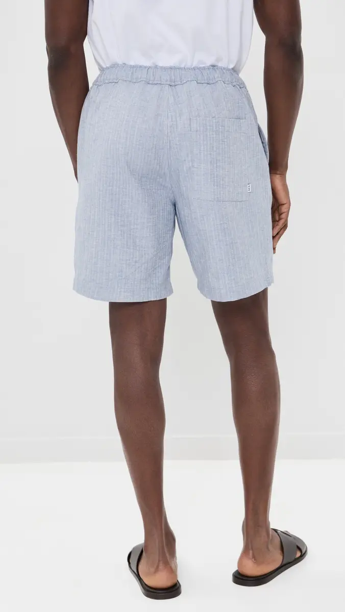Wax London Kurt Cotton Linen Herringbone Shorts | Thumbnail 3 Wax London Kurt Cotton Linen Herringbone Shorts | Thumbnail 3