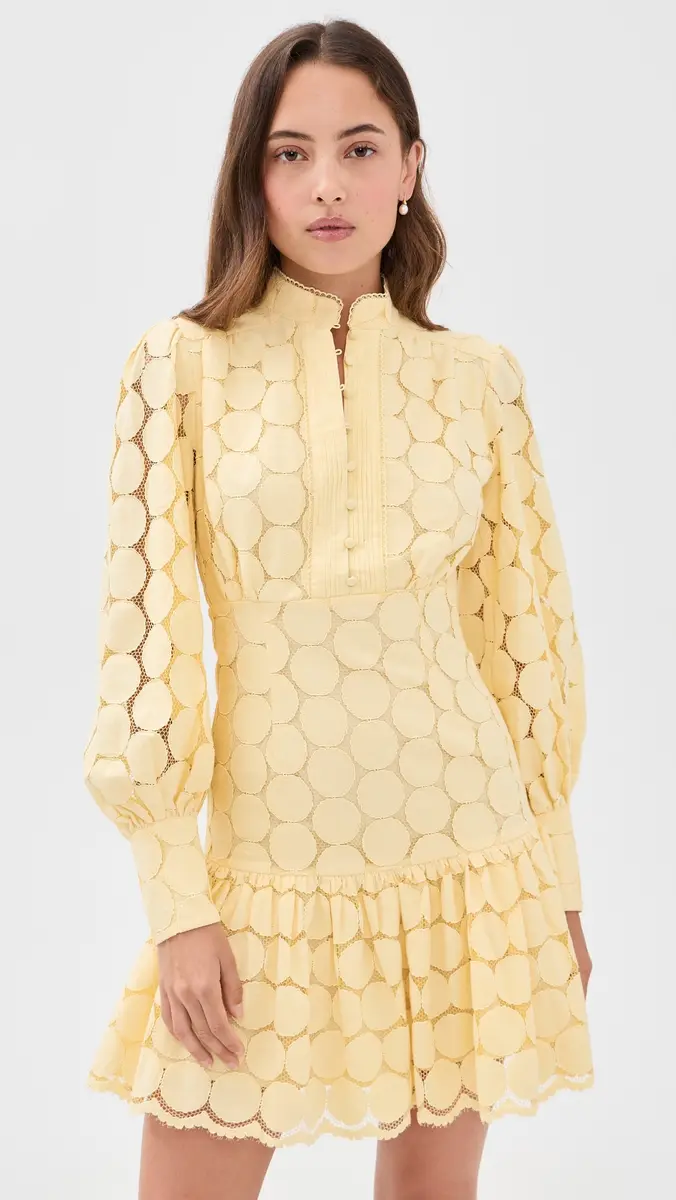 Bardot Remy Spot Lace Mini Dress | Thumbnail 2 Bardot Remy Spot Lace Mini Dress | Thumbnail 2