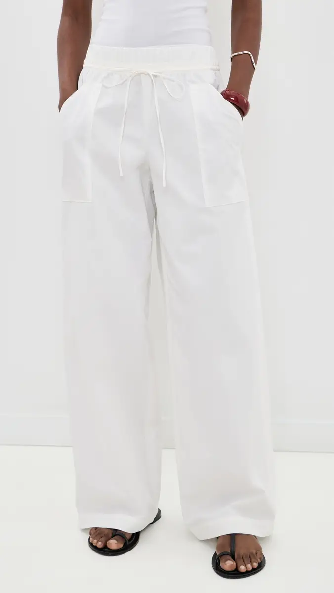 Vince Mid Rise Cotton Drawstring Pants | Thumbnail 2 Vince Mid Rise Cotton Drawstring Pants | Thumbnail 2