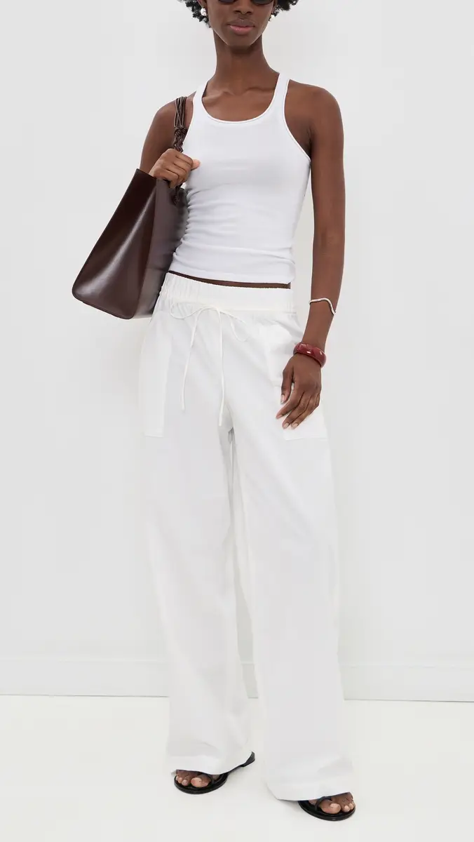 Vince Mid Rise Cotton Drawstring Pants | Thumbnail 5 Vince Mid Rise Cotton Drawstring Pants | Thumbnail 5