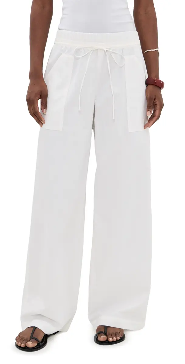 Vince Mid Rise Cotton Drawstring Pants