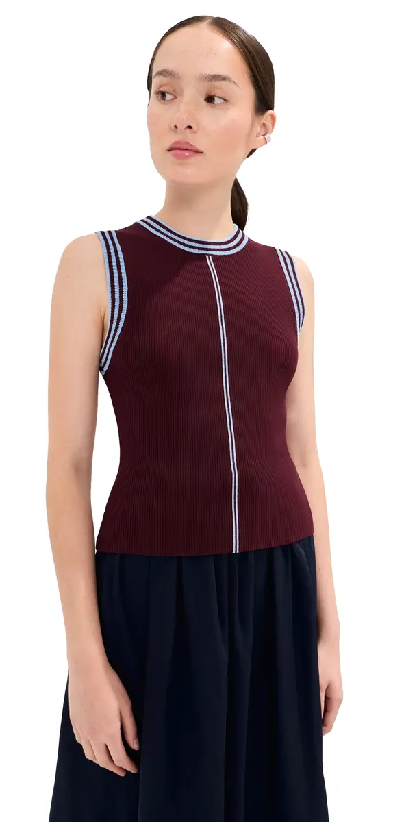 LE BOP Kara Tank Burgundy | Image 1 LE BOP Kara Tank Burgundy | Image 1