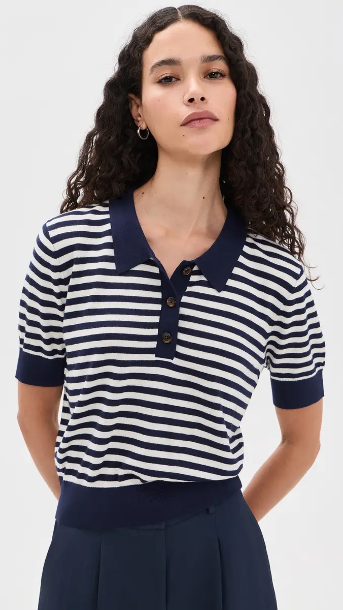 RENGGLI Stripe Knit Polo | Thumbnail 2 RENGGLI Stripe Knit Polo | Thumbnail 2