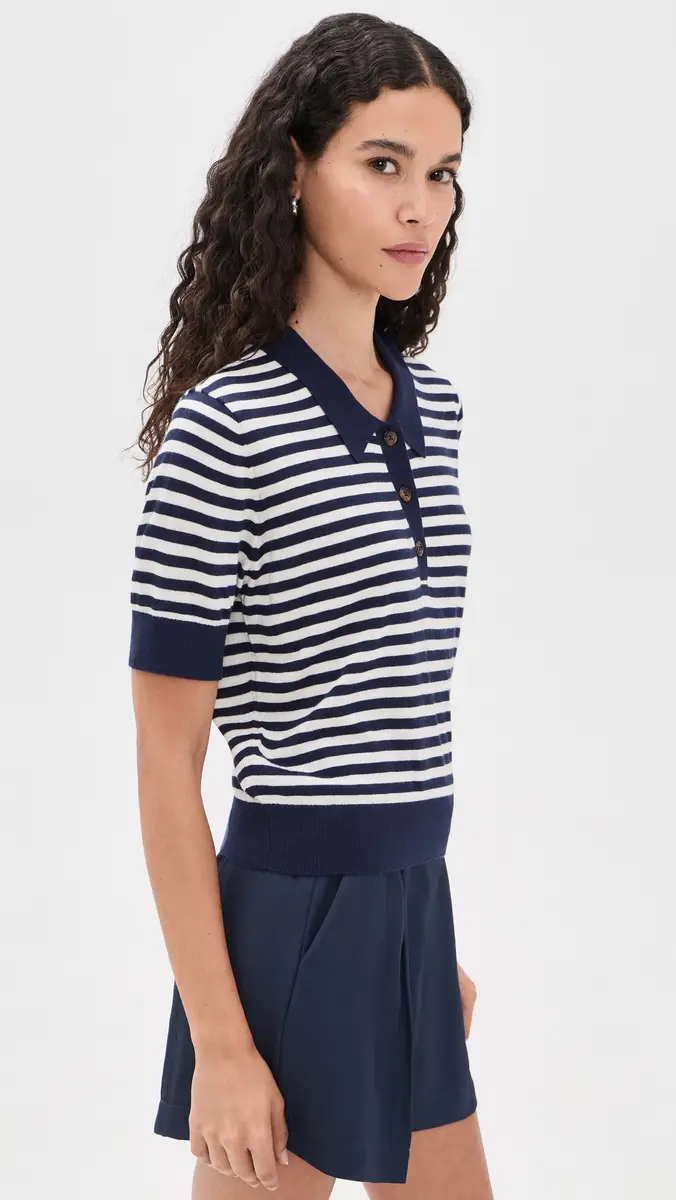RENGGLI Stripe Knit Polo | Thumbnail 4 RENGGLI Stripe Knit Polo | Thumbnail 4
