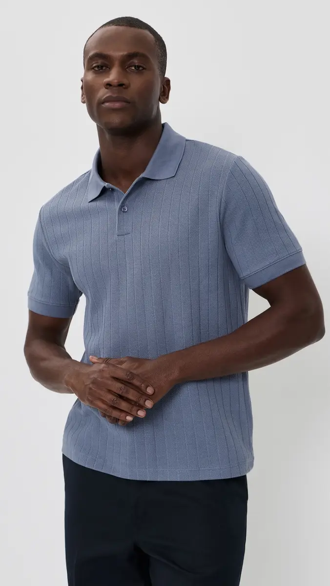 Vince Drop Needle Stripe Polo | Thumbnail 2