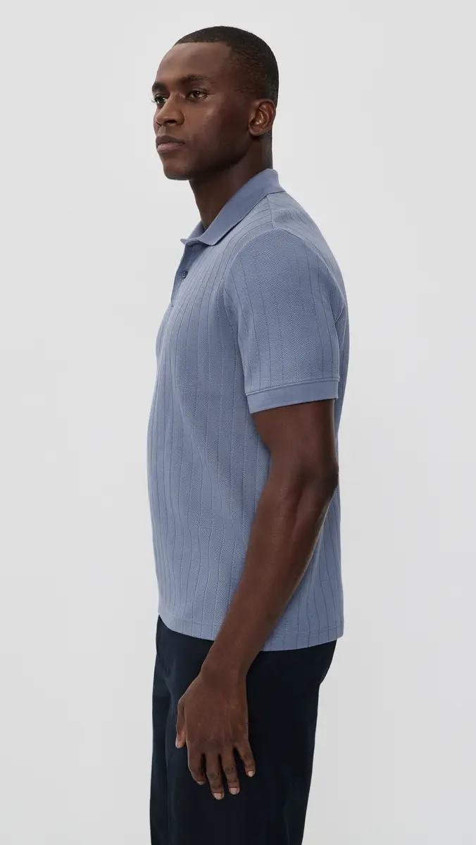 Vince Drop Needle Stripe Polo | Thumbnail 4