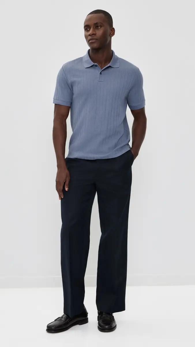 Vince Drop Needle Stripe Polo | Thumbnail 5