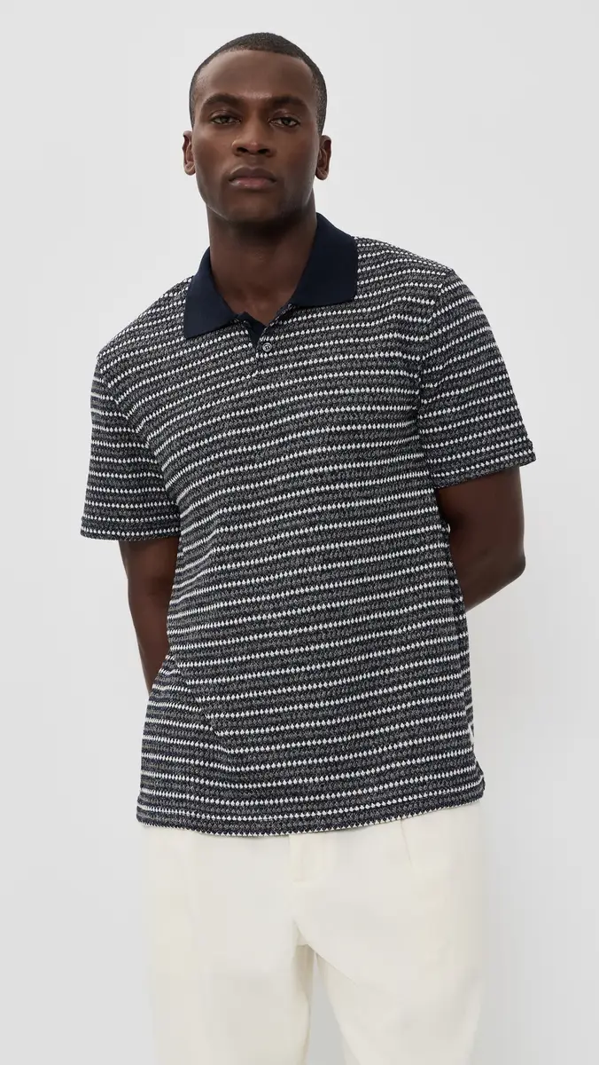 Les Deux Knitted Stripe Polo | Thumbnail 2 Les Deux Knitted Stripe Polo | Thumbnail 2