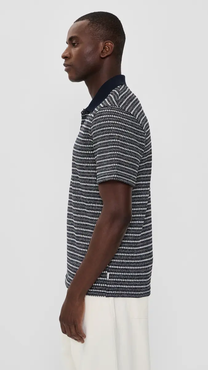 Les Deux Knitted Stripe Polo | Thumbnail 4 Les Deux Knitted Stripe Polo | Thumbnail 4