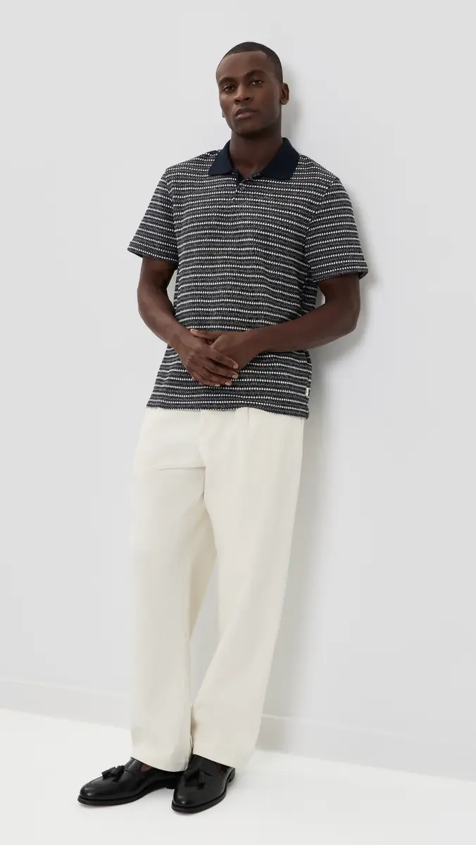 Les Deux Knitted Stripe Polo | Thumbnail 5 Les Deux Knitted Stripe Polo | Thumbnail 5