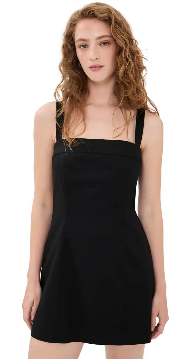 GOOD AMERICAN The tructured Linen Mini Dress Black001 | Image 1 GOOD AMERICAN The tructured Linen Mini Dress Black001 | Image 1