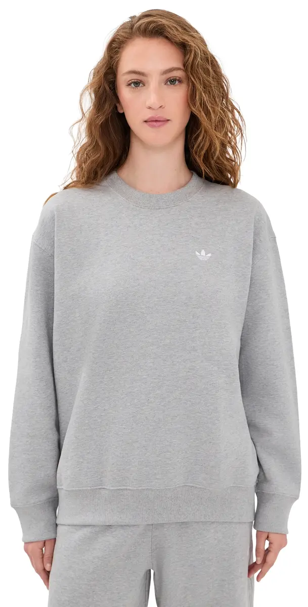 Adidas Essential Fleece Crew Sweatshirt Medium Grey Heather M | Image 1 Adidas Essential Fleece Crew Sweatshirt Medium Grey Heather M | Image 1
