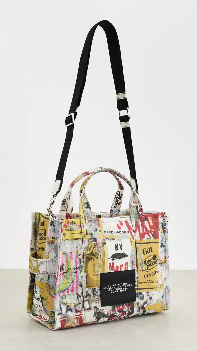 Marc Jacobs The Medium Tote Bag White Multi One Size | Thumbnail 4 Marc Jacobs The Medium Tote Bag White Multi One Size | Thumbnail 4