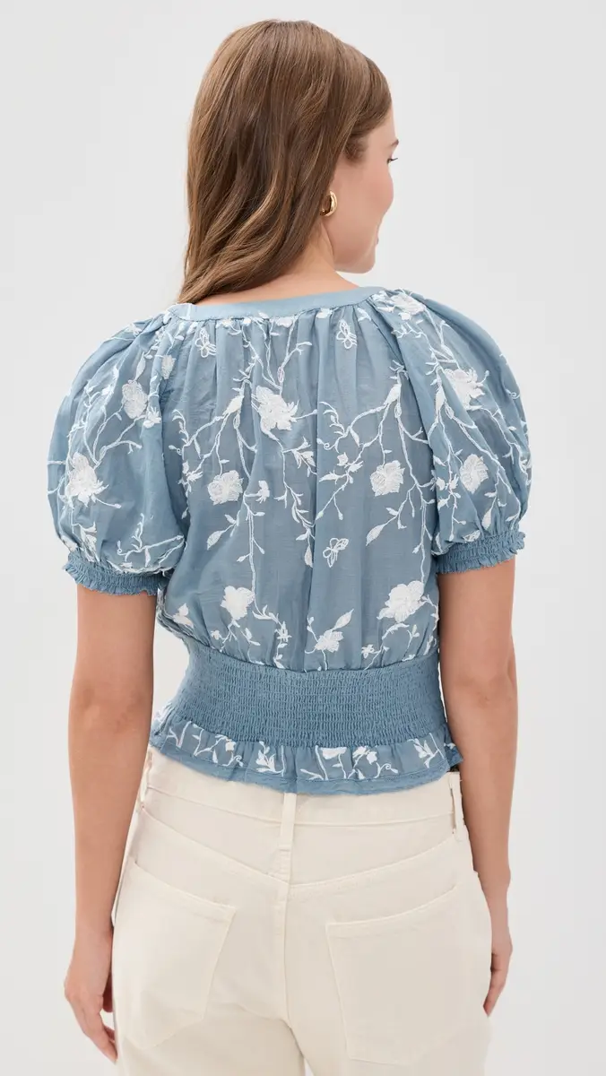 Alice + Olivia Kathryn Embroidered Blouse | Thumbnail 3 Alice + Olivia Kathryn Embroidered Blouse | Thumbnail 3