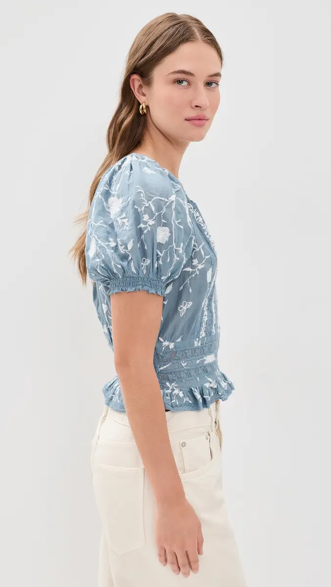 Alice + Olivia Kathryn Embroidered Blouse | Thumbnail 4 Alice + Olivia Kathryn Embroidered Blouse | Thumbnail 4