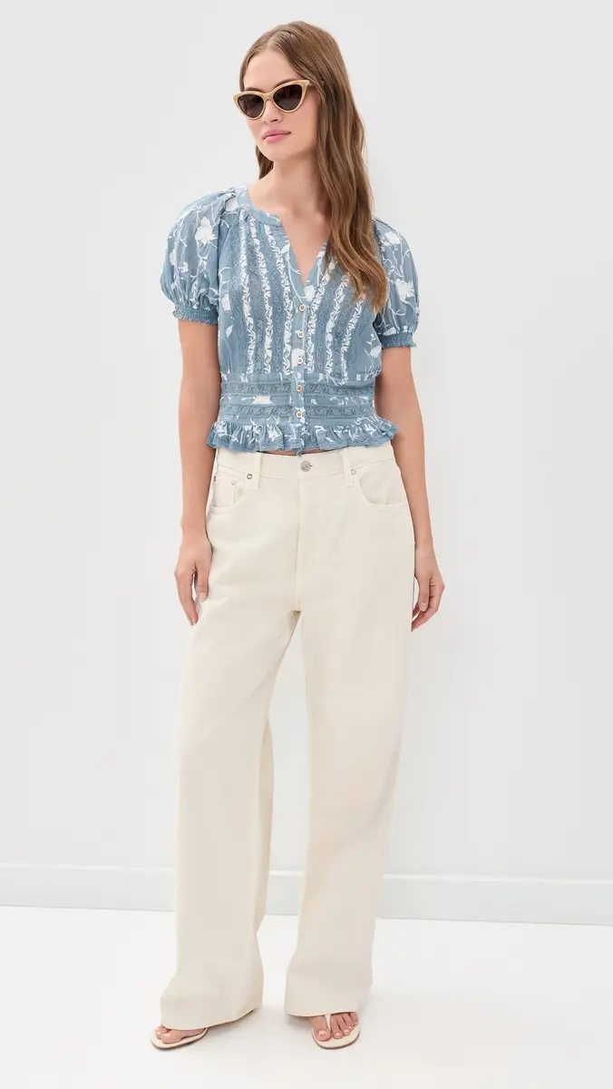 Alice + Olivia Kathryn Embroidered Blouse | Thumbnail 5 Alice + Olivia Kathryn Embroidered Blouse | Thumbnail 5