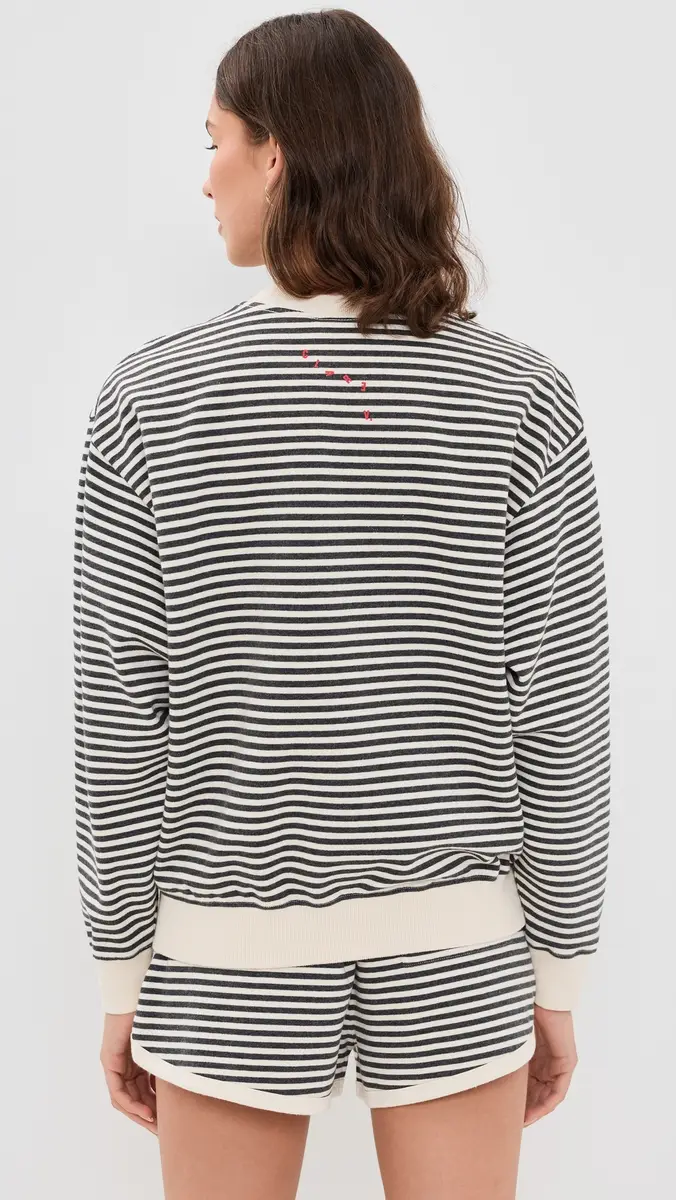 Clare V. Clare V. Oversized Stripe Sweatshirt | Thumbnail 3 Clare V. Clare V. Oversized Stripe Sweatshirt | Thumbnail 3