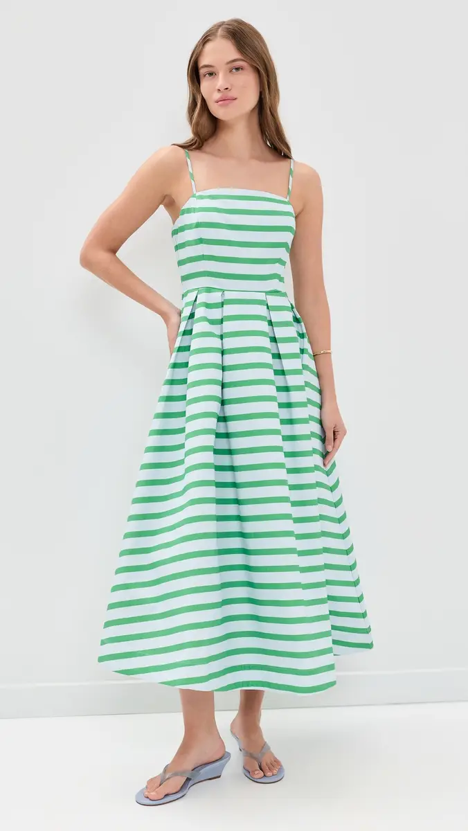 English Factory Striped Midi Dress | Thumbnail 2 English Factory Striped Midi Dress | Thumbnail 2