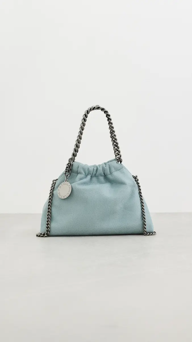 Stella McCartney Falabella Mini Drawstring Bag Ice Blue One Size | Thumbnail 2 Stella McCartney Falabella Mini Drawstring Bag Ice Blue One Size | Thumbnail 2