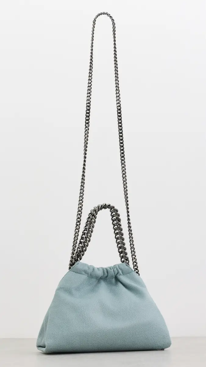 Stella McCartney Falabella Mini Drawstring Bag Ice Blue One Size | Thumbnail 4 Stella McCartney Falabella Mini Drawstring Bag Ice Blue One Size | Thumbnail 4