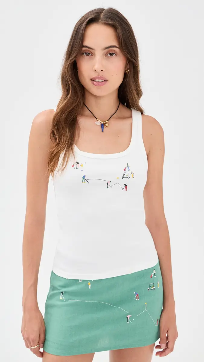 Yellow The Label Golf Scene Tank Top | Thumbnail 2